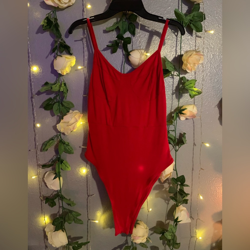 Red bodysuit